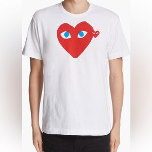 Comme des Garçons PLAY Heart Face Graphic Tee